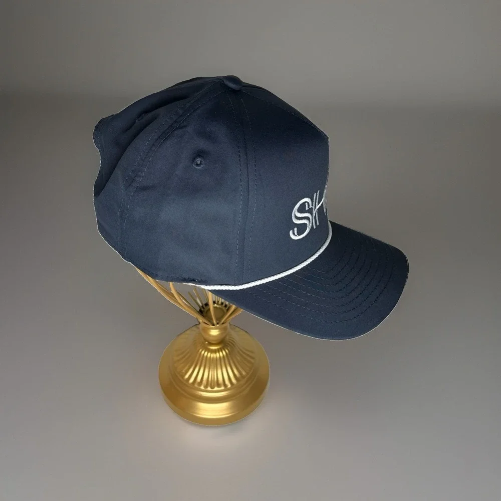 Imperial SHM Rope Golf Hat 5054 Navy Blue White Embroidered Snapback Cap OSFA